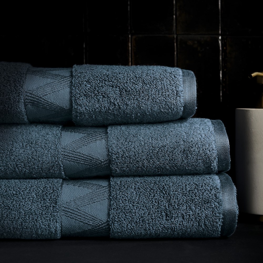 Kanoko Organic Cotton Towels by Zoffany in Reign Blue